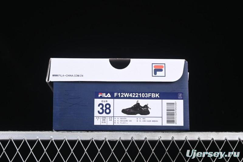 Fila Fusion Retro Mars Running Shoes with Lace-Up Design and Cushioned Sole - F12W422103FBK