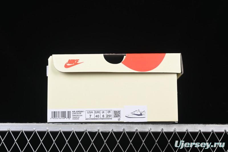 Nike Travis Scott x Fragment Design x Air Jordan 1 Low OG SP AJ1 Stussy Collaboration - DM9288-004