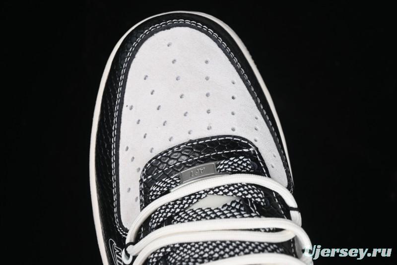 Nike Air Force 1 '07 Low Stussy Year of the Snake Limited Edition Black Snake Print Drawstring Casual Sneakers - DM6688-013