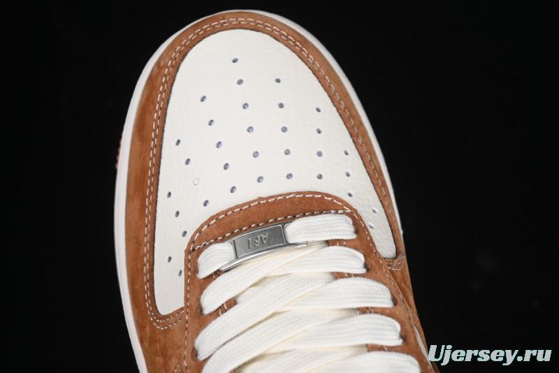 Nike Air Force 1 '07 Low Supreme Year of the Snake Limited Edition Green Brown Double Swoosh Casual Sneakers - DM6688-025