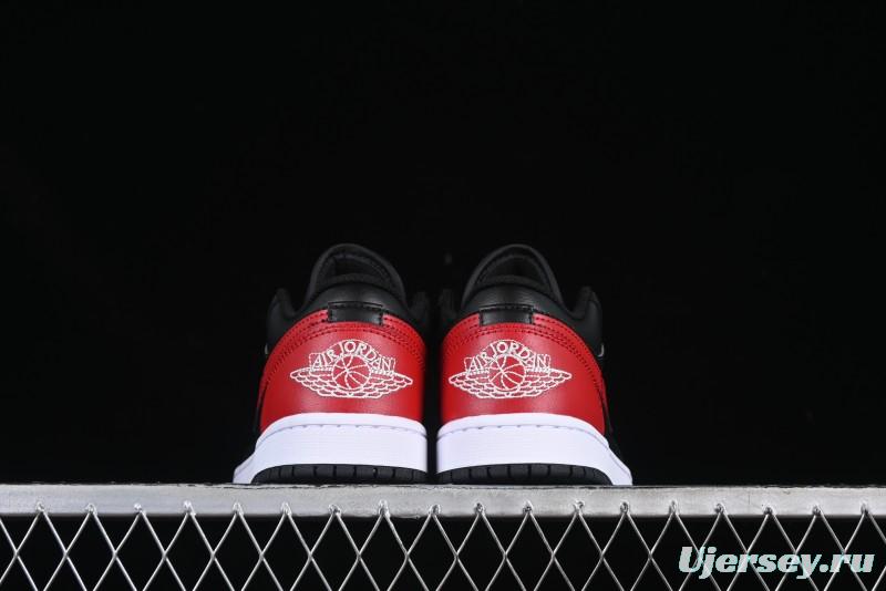 Nike Air Jordan 1 Low AJ1 Red Black Low Top Casual Sneakers - 553558-067
