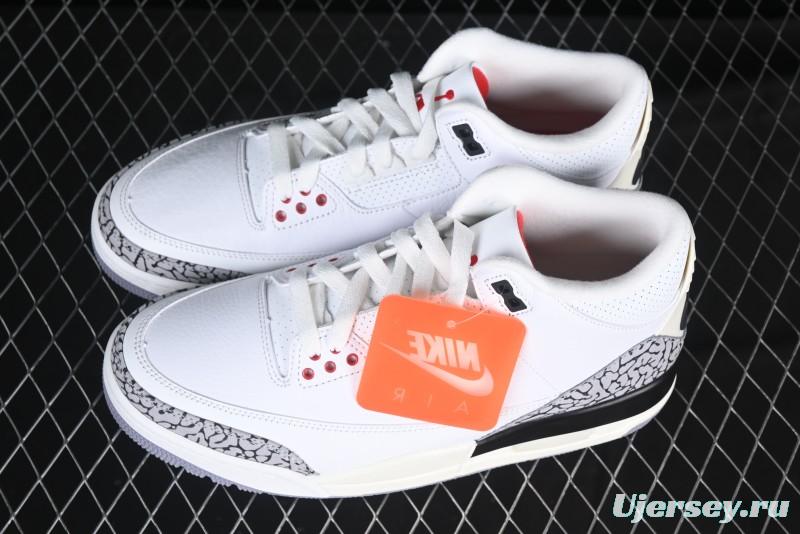 Nike Air Jordan 3 Retro White Cement Reimagined Basketball Shoes - DN3707-100