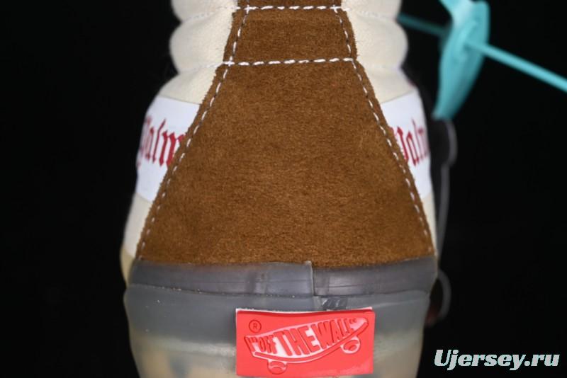 Palm Angels x Vans Sk8-Mid Mid-Top Casual Skate Shoes with Vintage-Inspired Design - VN000CRPGRN