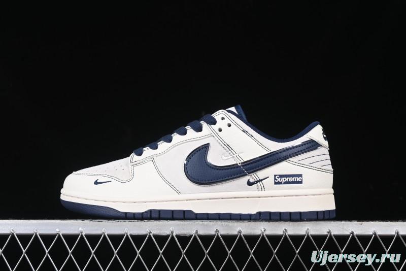 Nike SB Dunk Low Supreme Collaboration - Light Blue Double Swoosh Anniversary Custom Low-Top Casual Skate Shoes - XX3168-301