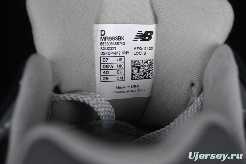 New Balance Made In USA M993 Series Classic Retro Casual Running Shoes - MR993BK