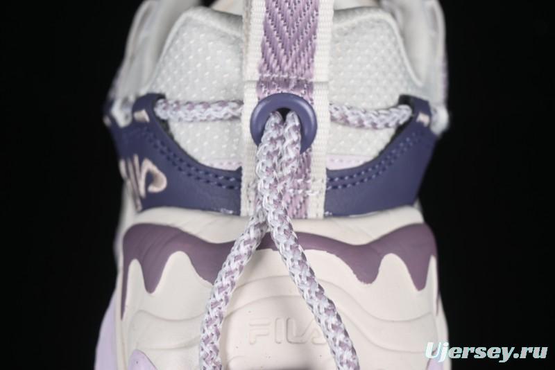 Fila Fusion Retro Mars Running Shoes with Lace-Up Design and Cushioned Sole - F12W432101FGO