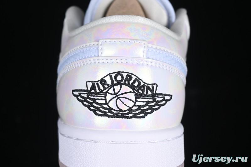 Nike Air Jordan 1 Low "Year of the Snake 2025" Retro Basketball Shoes with Pearl Iridescent Finish - HF4080-001