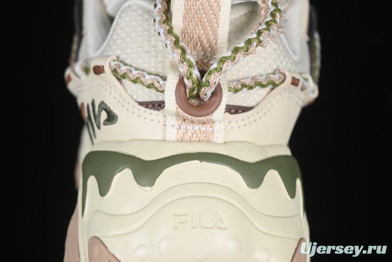 Fila Fusion Retro Mars Running Shoes with Lace-Up Design and Cushioned EVA Midsole - F12W432101FTP