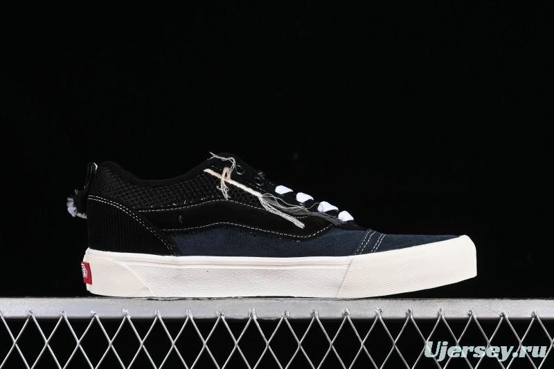Vans Knu Skool Dragon Whisker Black Blue Slip-Resistant Cushioned Casual Low-Top Sneakers - VN0AUAK335