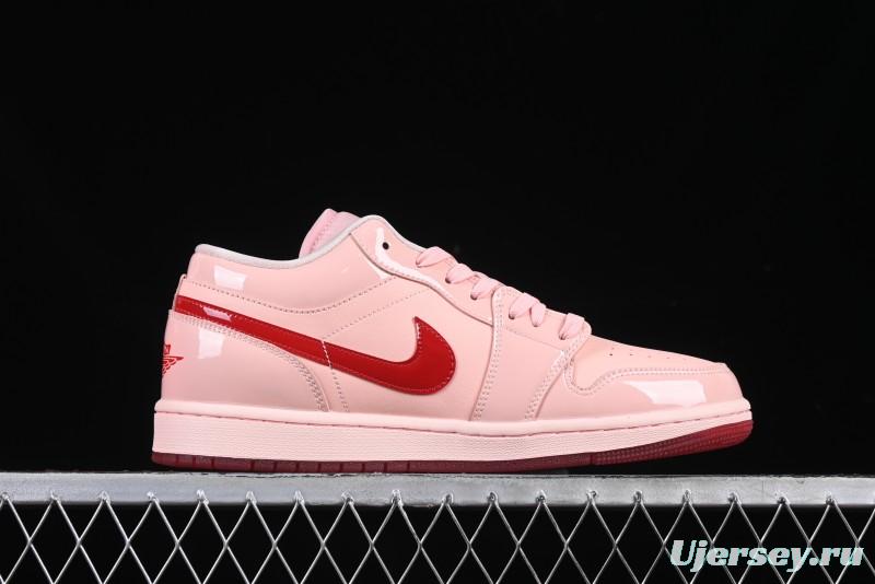 Nike Air Jordan 1 Low AJ1 Valentine's Day Jelly Pink Low-Top Lifestyle Basketball Shoes - HF3174-600
