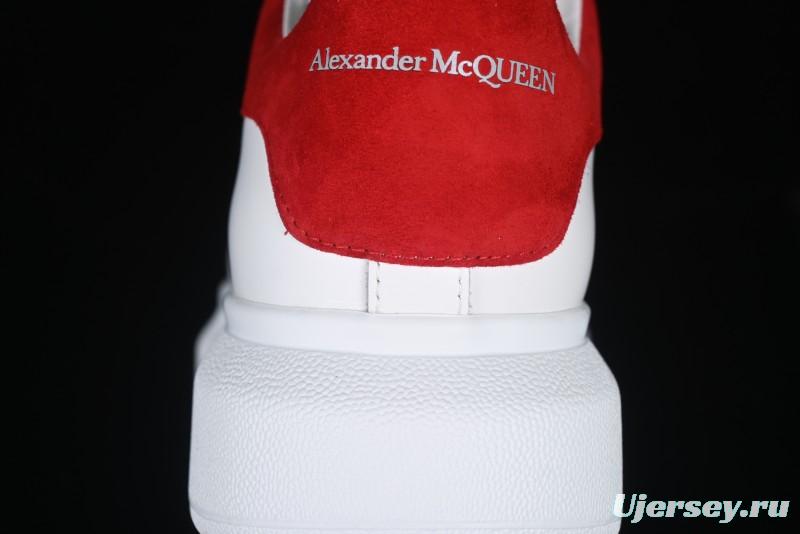 Alexander McQueen Oversized Sneakers with Red Suede Heel Detail - D.E5