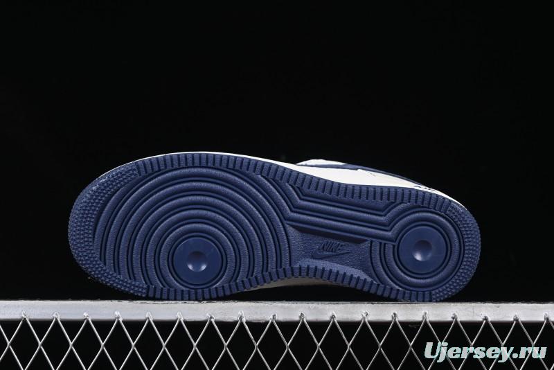 Nike Air Force 1 '07 Low Supreme Collaboration Sneakers with Red Tab and Blue Swoosh - BB7518-021