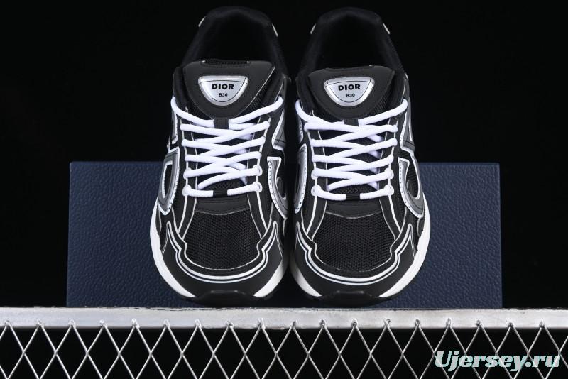 Dior B30 Sneakers with Reflective CD30 Logo and Lightweight Rubber Sole - CD30