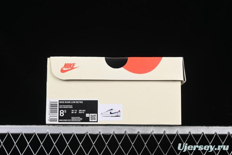 Nike SB Dunk Low Stussy Collaboration Embroidered Navy Swoosh Anniversary Custom Low-Top Casual Sneakers - MM1089-032