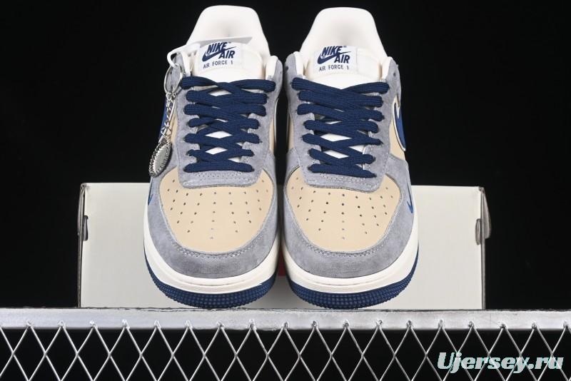 Nike Air Force 1 '07 Low Volon Bear Collaboration Blue Swoosh Casual Sneakers - KK1988-045