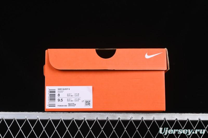 Nike Quest 6 Extreme Series Cushioned Lightweight Running Shoes - FD6034-003