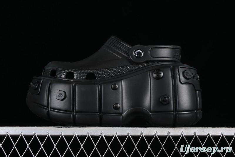 Balenciaga Hardcrocs Slide EVA Round-Toe Ultra Thick Sole Clog Sandals - W1S8N1010