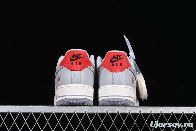 Nike Air Force 1 '07 Low Stussy Lunar New Year Snake Limited Edition Grey Snake Low-Top Casual Sneakers - DM6688-027