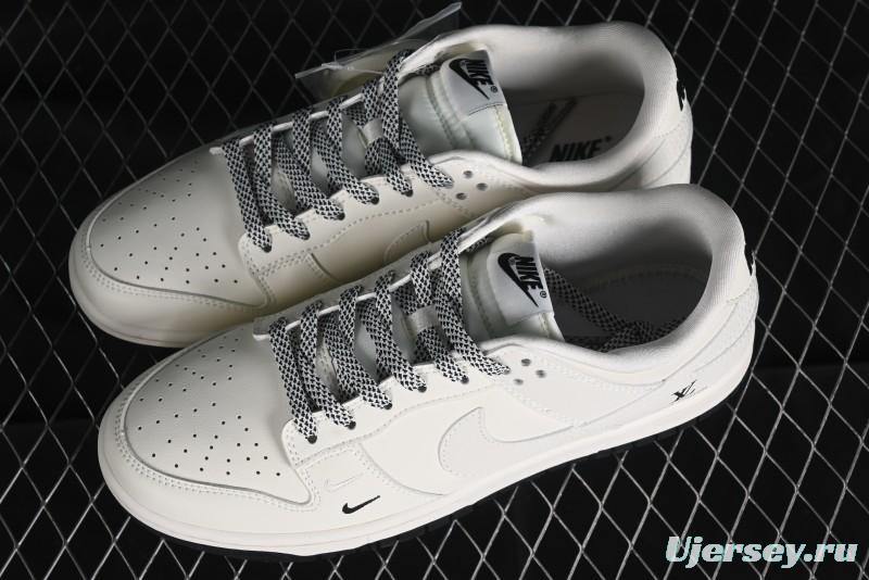 Nike SB Dunk Low LV Collaboration - Double Swoosh Beige Black Anniversary High-End Custom Low-Top Casual Sneakers - XX2025-307