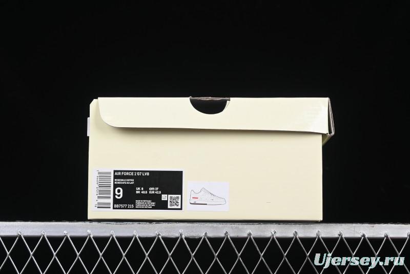 Nike Air Force 1 '07 Low Supreme Collaboration - Beige/Brown Colorway Low-Top Casual Sneakers BB7577-215