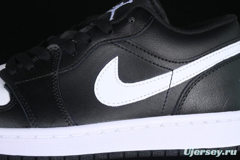 Nike Air Jordan 1 Low Retro Basketball Shoes in Black and White - 553558-043