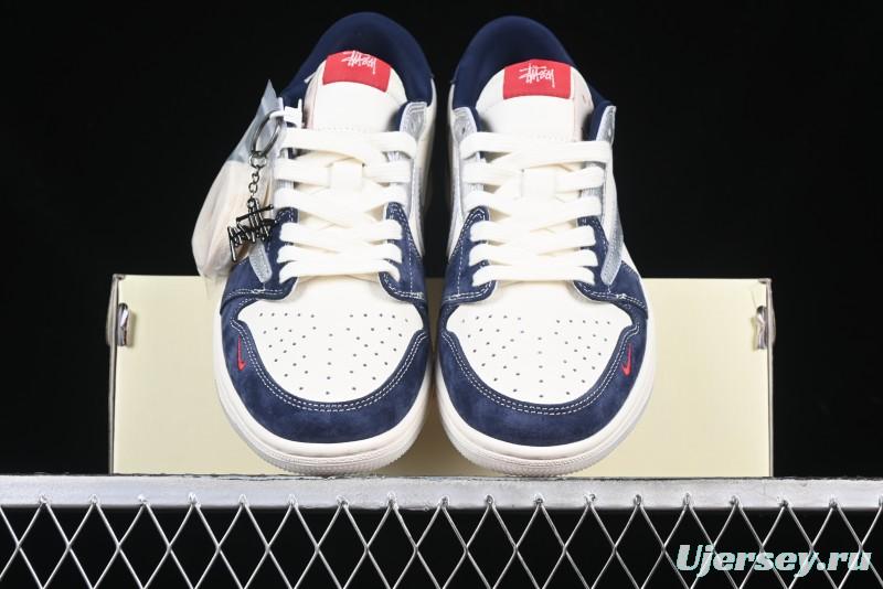 Nike Travis Scott x Fragment Design x Air Jordan 1 Low OG SP AJ1 Retro Sneakers - DM9288-008