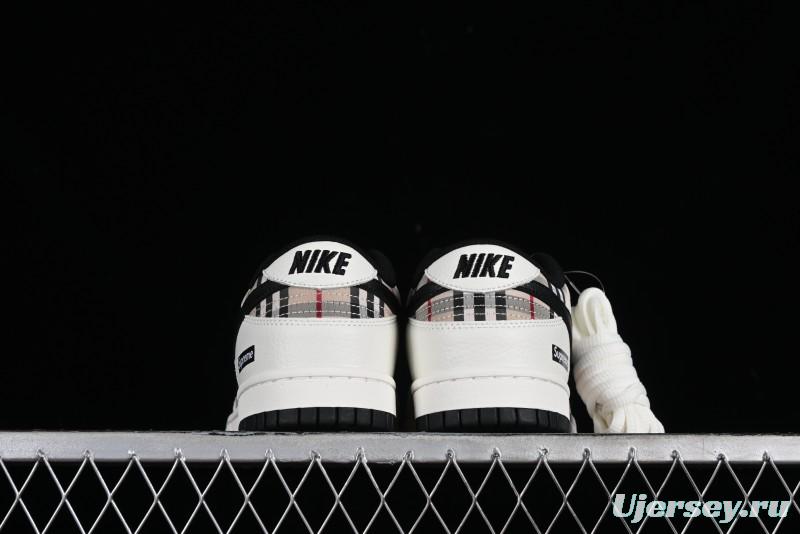 Nike Supreme SB Dunk Low Plaid Colorway Low-Top Casual Skateboarding Shoes - SP1098-051