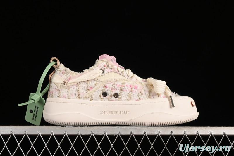 SMILEREPUBLIC SMILE Collection Canvas Sneakers with Thick Sole and Open Toe Design - G.D4