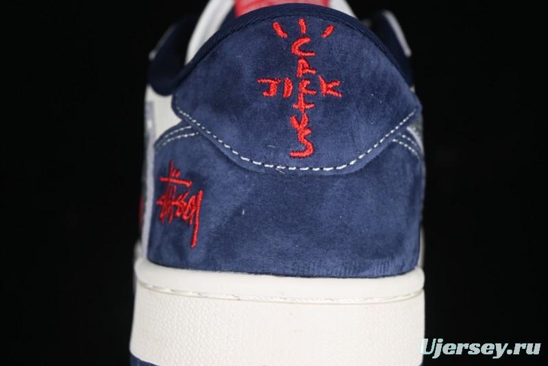 Nike Travis Scott x Fragment Design x Air Jordan 1 Low OG SP AJ1 Retro Sneakers - DM9288-008