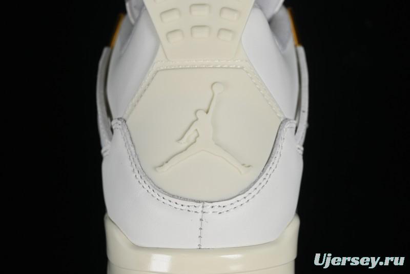 Nike Air Jordan 4 Retro Sneakers with Metallic Gold Design - AQ9129-170