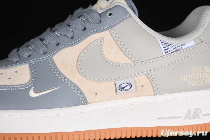 Nike Air Force 1 '07 Low The North Face Collaboration Light Blue Gum Sole Low-Top Casual Sneakers - DM6688-022