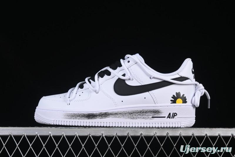 Nike Air Force 1'07 Low Custom 2D Daisy Graffiti Hand-Painted Casual Sneakers - CK0316-060