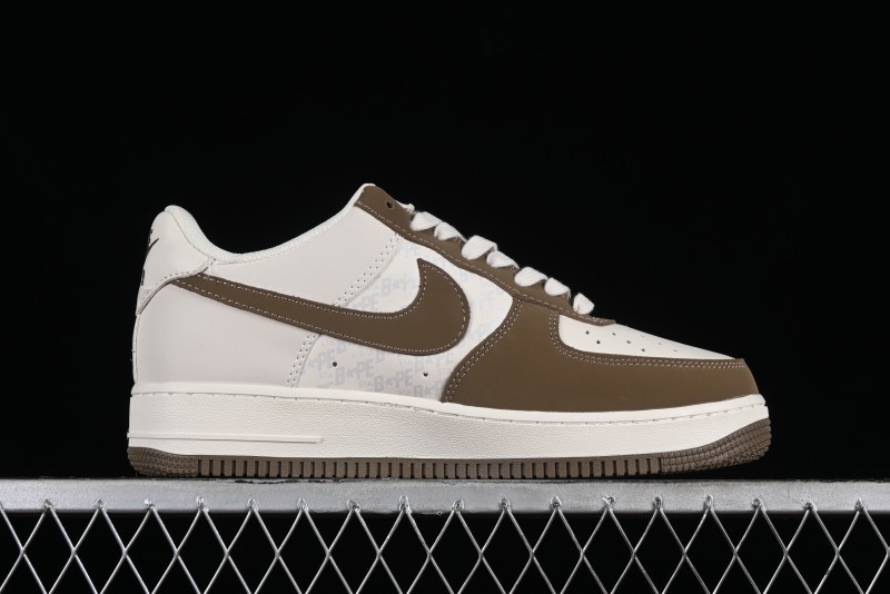 Nike Air Force 1 '07 Low BAPE Collaboration - Light Green Pigskin Low-Top Casual Sneakers - BA8806-225
