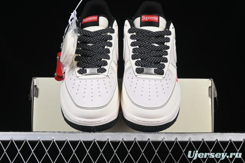 Nike Air Force 1 '07 Low Supreme Collaboration Casual Sneakers with Full-Length Air Cushion - BB7518-012