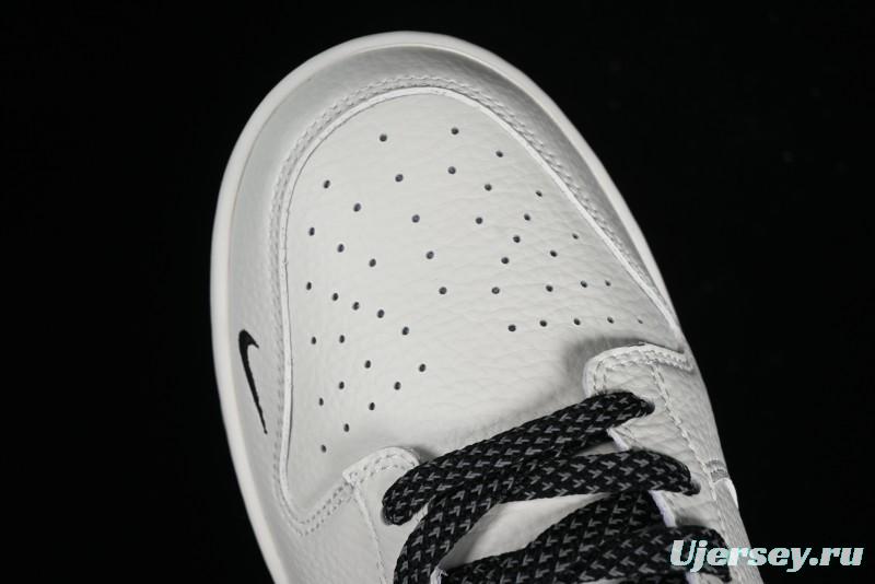 Nike SB Dunk Low Collaboration Three Swooshes Beige Black Color Low Top Casual Skateboarding Shoes - NK5639-321