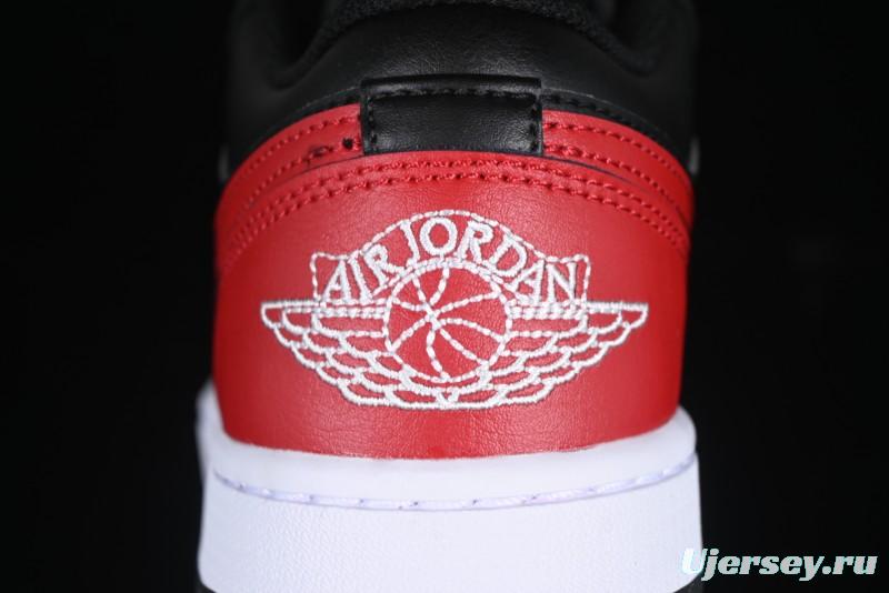 Nike Air Jordan 1 Low AJ1 Red Black Low Top Casual Sneakers - 553558-067