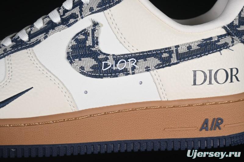 Nike Air Force 1 '07 Low Dior Collaboration Grey Knit Casual Sneakers - KK1988-052