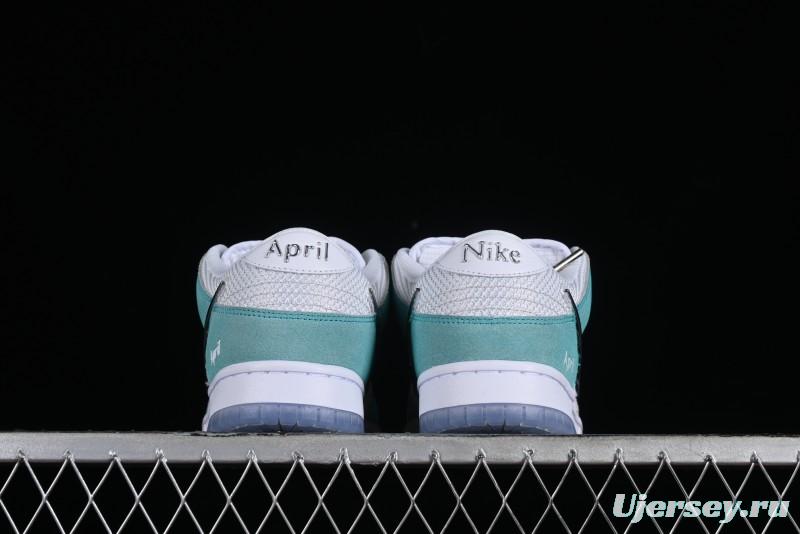 Nike April Skateboards SB Dunk Low Collaboration Frozen Rose SB Shattered Backboard Casual Skate Shoes - FD2562-400