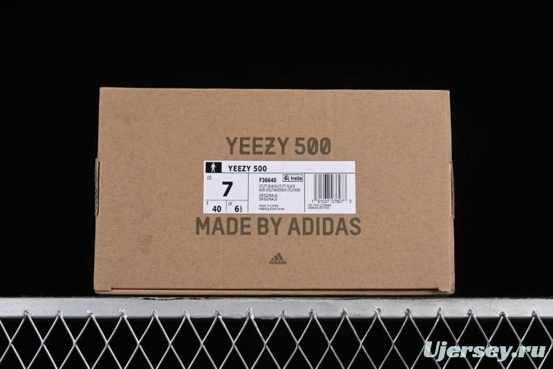 Adidas Yeezy 500 Black Casual Running Shoes - F36640