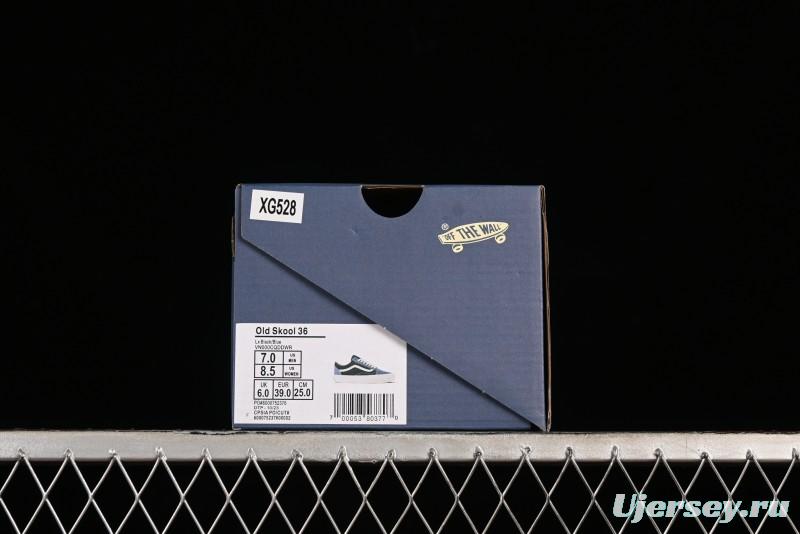 Vans Sk8-Mid Reissue 83 High-End Blue Suede Retro Skate Shoes - VN000CQDDWR