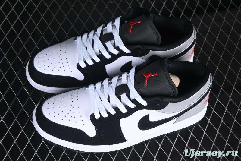 Nike Air Jordan 1 Low Retro Casual Sneakers with Black Swoosh - HF3148-106