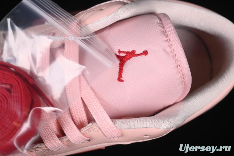 Nike Air Jordan 1 Low AJ1 Valentine's Day Jelly Pink Low-Top Lifestyle Basketball Shoes - HF3174-600