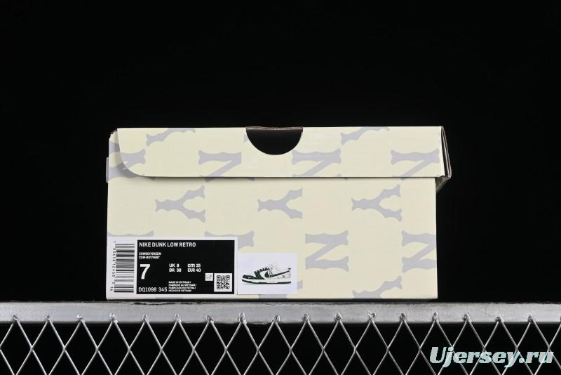 Nike SB Dunk Low MLB Collaboration - Green Denim Anniversary Custom Low-Top Casual Skate Shoes - DQ1098-345