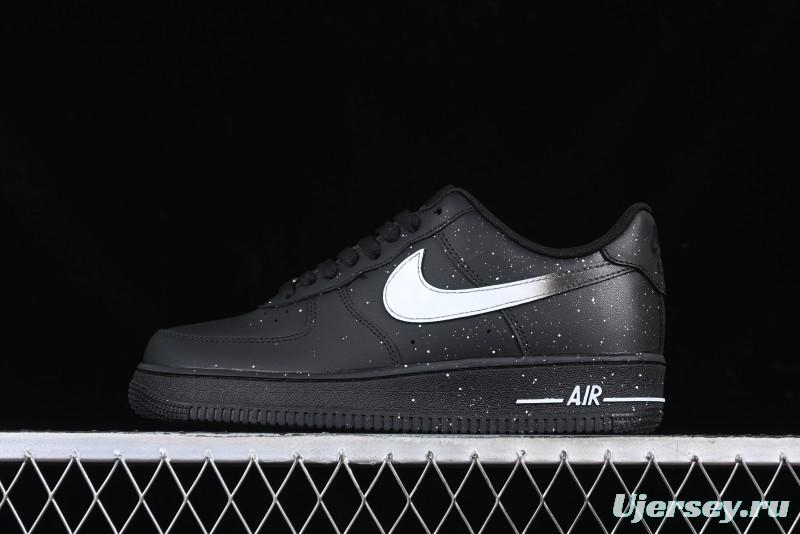 Nike Air Force 1 '07 Low Casual Sneakers with Black Splatter Design - ZH0316-046