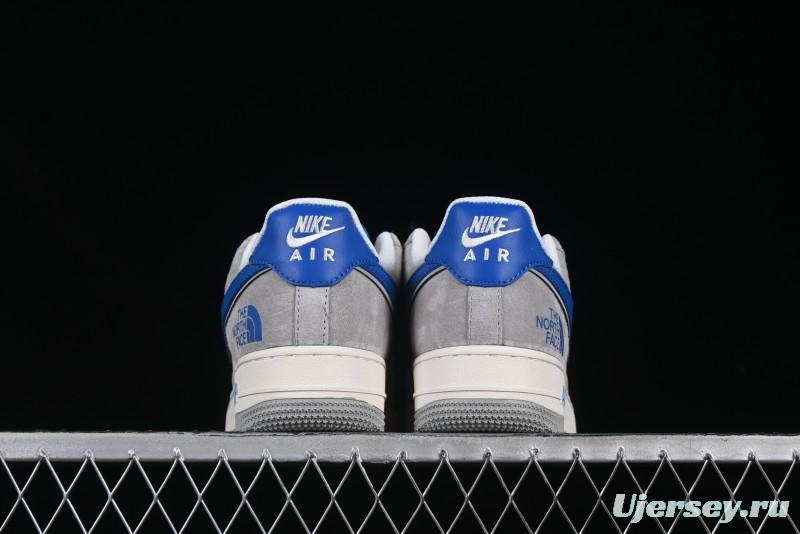 Nike Air Force 1 '07 Low The North Face Collaboration Grey Blue Swoosh Casual Shoes - XZ6188-745