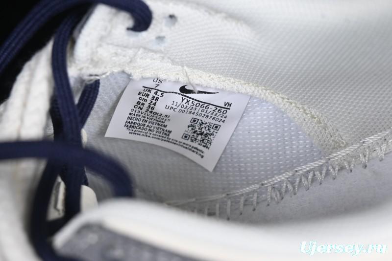 Nike SB Dunk Low Supreme Collaboration Sneakers in Gray Blue with Gray Swoosh - YX5066-260