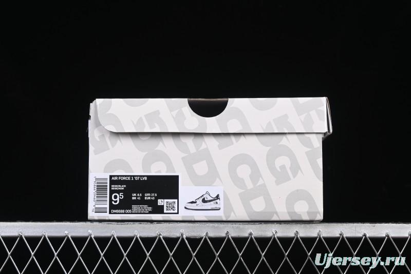 Nike Air Force 1'07 Low The North Face Collaboration Patent Leather Black Stitch Low-Top Casual Sneakers - DM6688-005