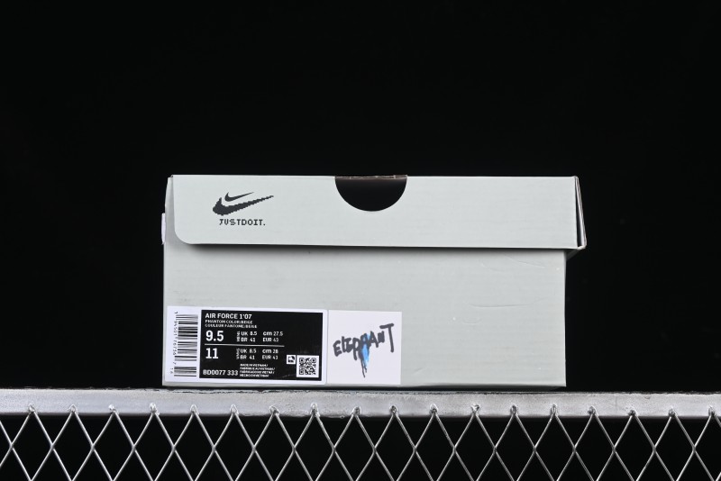 Nike Air Force 1'07 Low Hip Hop MLB Casual Lace-Up Sneakers - BD0077-333