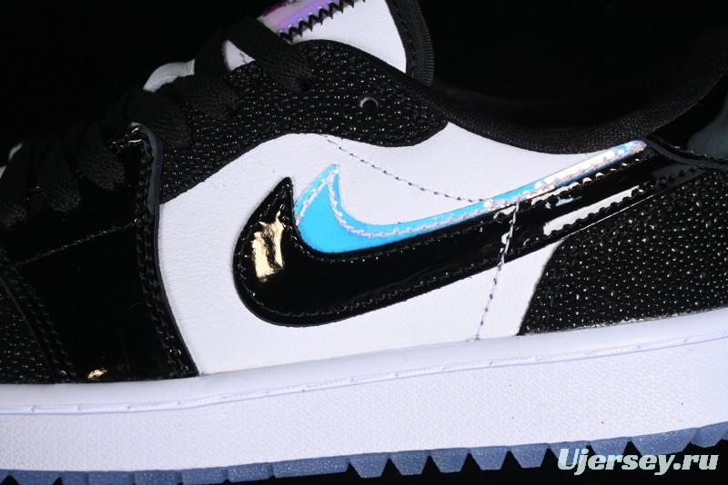 Nike Air Jordan 1 Low Golf AJ1 Golf Shoes with Laser Leather Black Double Hook - FZ4159-100