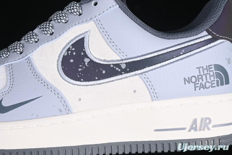 Nike Air Force 1 '07 Low The North Face Collaboration Embroidered Splash Design Casual Sneakers - DM6688-006